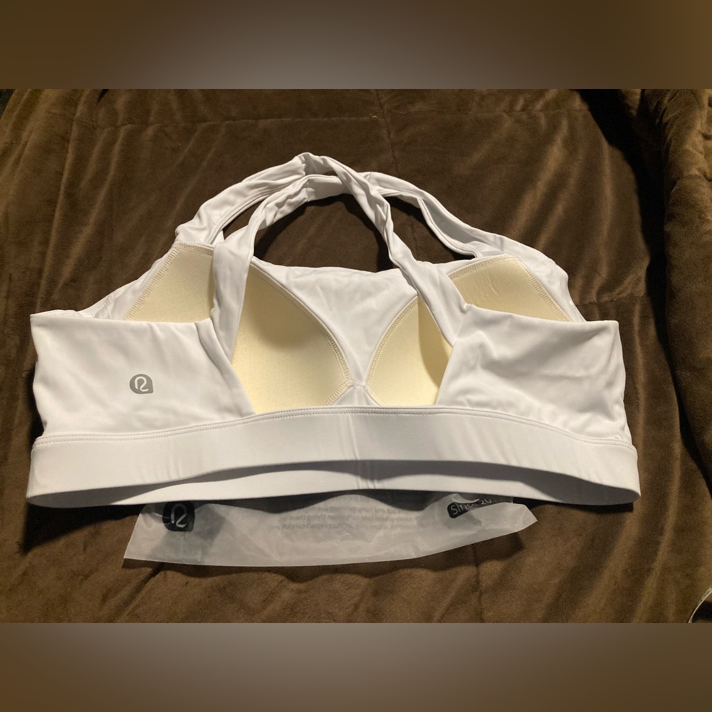 Running Girl brand, size XXL, White, molded cups, high impact Sports Bra - Picture 3 of 5